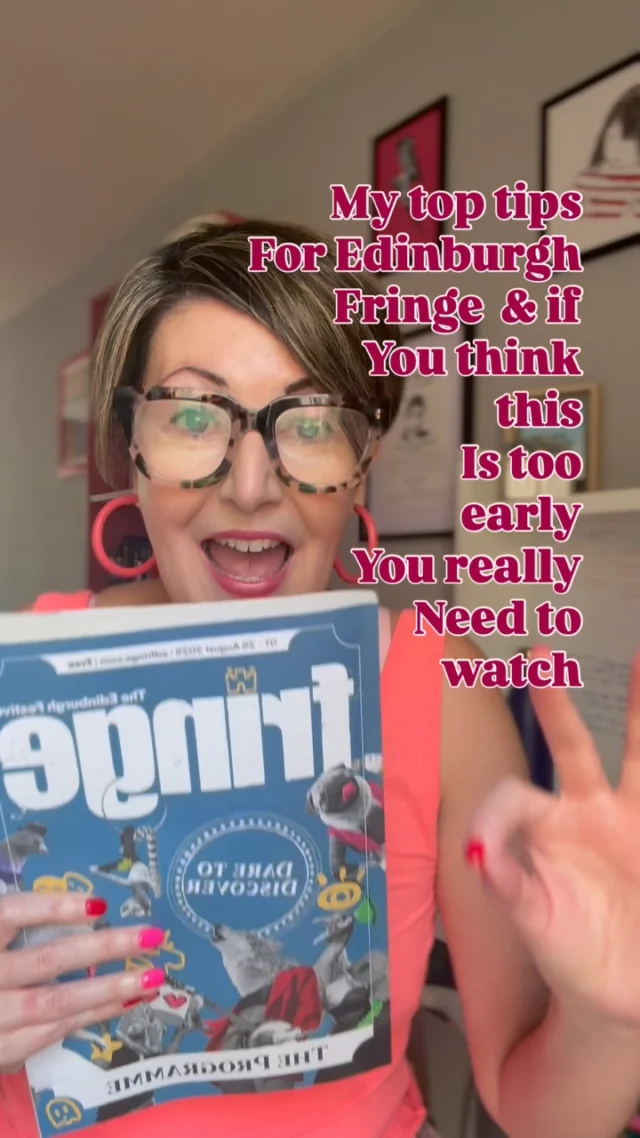 Well here it is … 
My top tried and tested heavily honed over 20 years top tips for my favourite time of year 🙌🎉 @edfringe 

Again I urge you to support the arts and not just do street shows this year - book something new and take a chance with my tips on how to do the Fringe and not spend a fortune 🎉 

#edfringe2025 
#toptipsforthefringe 
#edinburghfringe